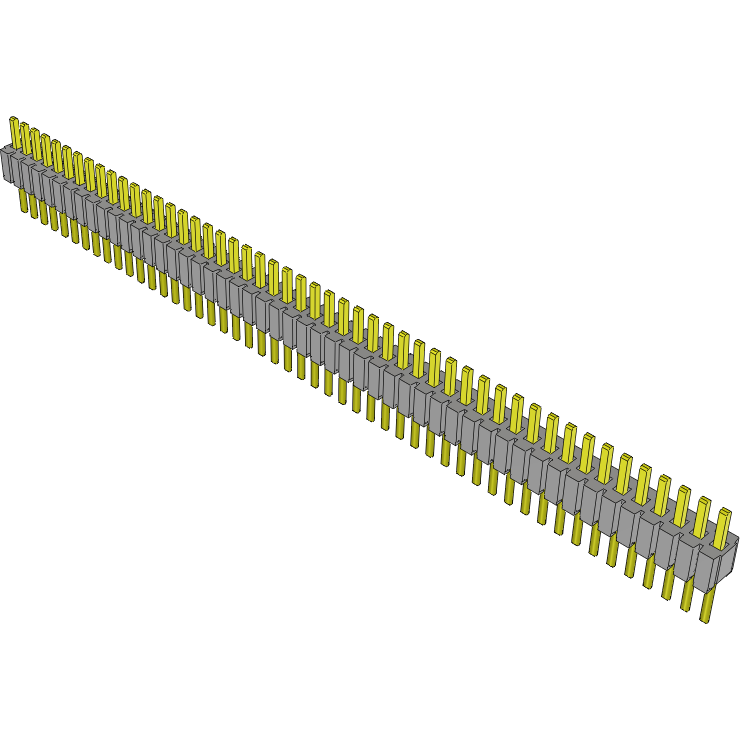 Samtec-MTMS-150-02-S-S-095 Connector Headers and PCB Receptacles Conn Unshrouded Header HDR 50 POS 1.27mm Solder ST Top Entry Thru-Hole Tube
