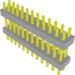 Samtec-TW-12-04-L-D-340-120 Connector Headers and PCB Receptacles Conn Board Stacker HDR 24 POS 2mm Solder ST Top Entry Thru-Hole Bulk