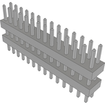 Samtec-TW-14-03-T-D-250-120 Connector Headers and PCB Receptacles Conn Board Stacker HDR 28 POS 2mm Solder ST Top Entry Thru-Hole Bulk