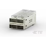 TE Connectivity-2308171-4 Connector Telephone and Telecom ZQSFP+ CAGE CONN 2X2, EMI SPRING, BTB