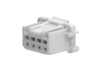 2127242040 - Micro-One Wire-to-Board Receptacle Housing, 2.00mm Pitch, Single Row, Glow-Wire Capable, 4 Circuits, Natural