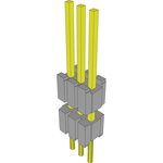 Samtec-HDWM-03-55-S-S-250 Connector Headers and PCB Receptacles Conn Board Stacker HDR 3 POS 1.27mm Solder ST Thru-Hole Layer