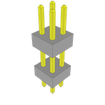 Samtec-TW-02-04-L-D-300-100 Connector Headers and PCB Receptacles Conn Board Stacker HDR 4 POS 2mm Solder ST Top Entry Thru-Hole Bulk