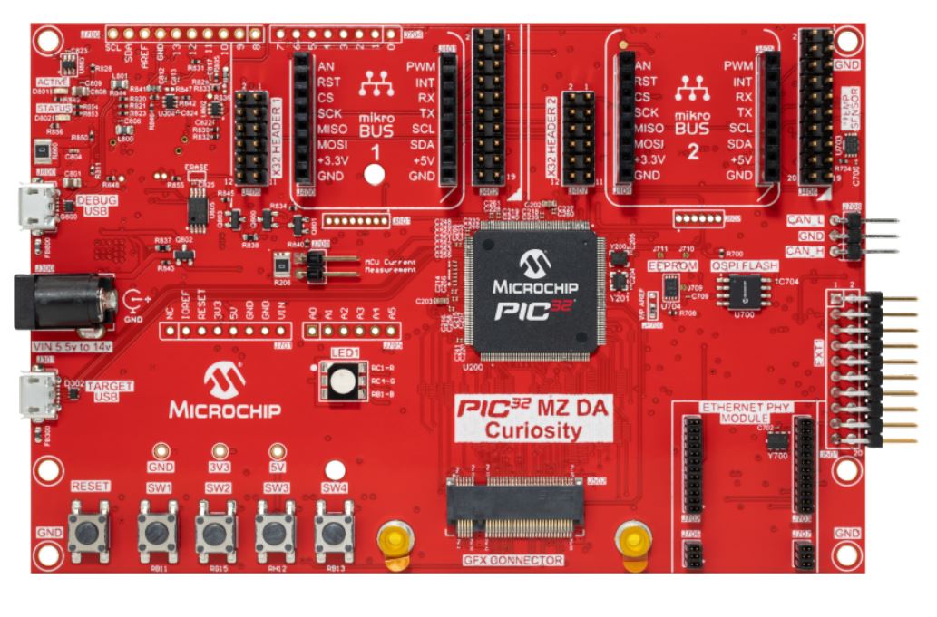 Development Board, PIC32MZ2064DAR176-I/2J, 32bit PIC32 MCU
