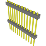 Samtec-EW-12-20-L-S-750 Connector Headers and PCB Receptacles Conn Board Stacker HDR 12 POS 2.54mm Solder ST Top Entry Thru-Hole Bulk