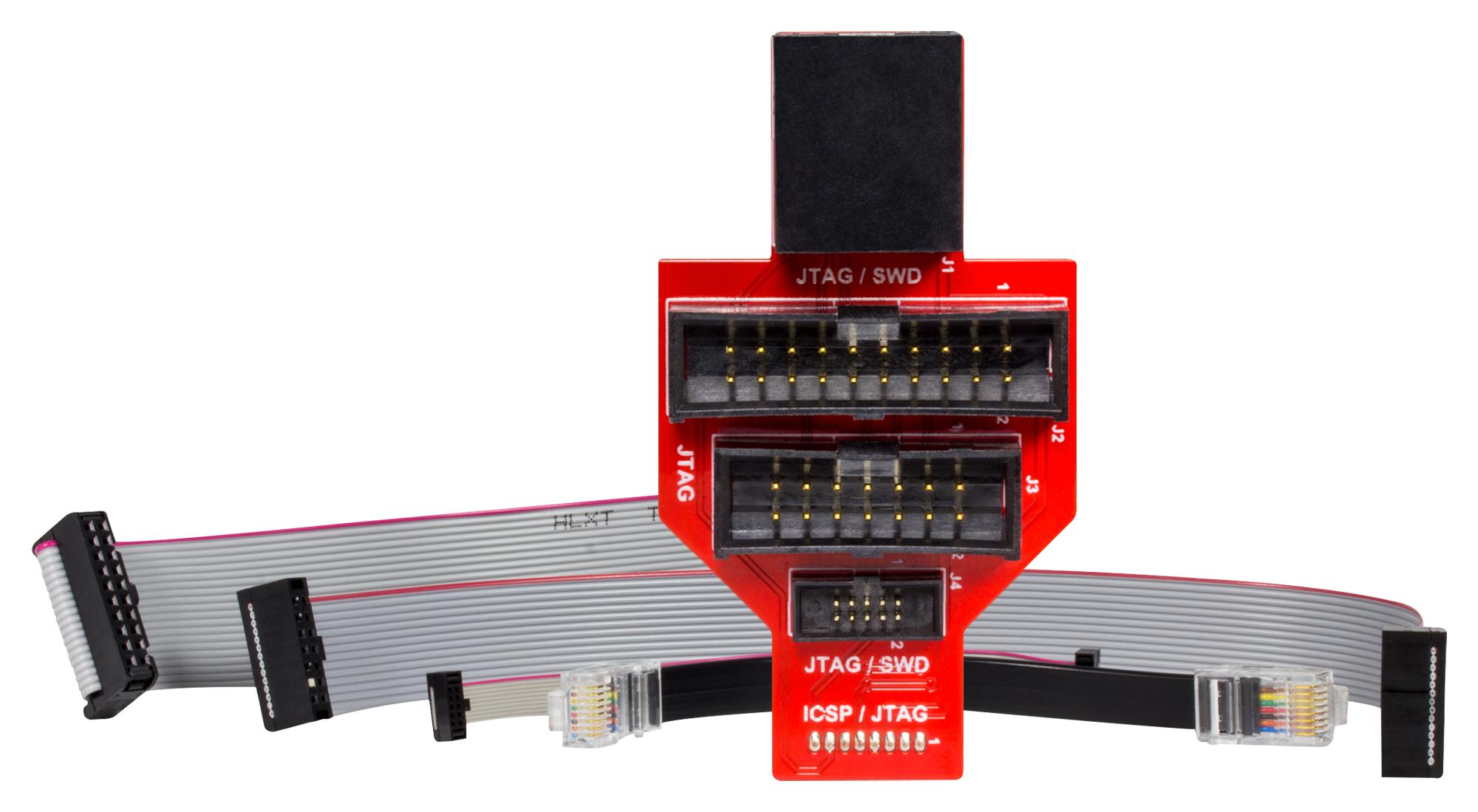 Adapter Board, MPLAB ICD 4/PICkit 4 Debuggers To Microchip-ICE/Power Debugger/J-Link
