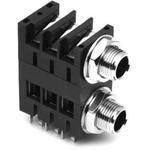 Amphenol-ACJS-MHDM Connector Audio and Video Conn 1/4" Stereo Phone Jack F/F 6 POS 3.1mm/3.25mm Solder RA Thru-Hole 12 Terminal 2 Port Amphenol-ACJS-MHDM Connector Audio and Video Conn 1/4" Stereo Phone Jack F/F 6 POS 3.1mm/3.25mm Solder RA Thru-Hole 12 Terminal 2 Port