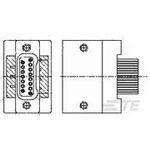 TE Connectivity-STM037M5PQ Connector D-Subminiature Conn D-Sub RCP 37 POS Solder ST Thru-Hole