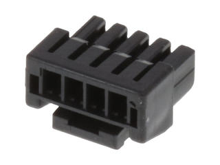 2045320401 - Micro-Lock Plus Receptacle Housing, 1.25mm Pitch, Single Row, with Positive Lock, 4 Circuits, Low-Halogen, Black