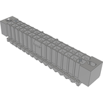 Samtec-IPBT-115-H4-T-D-GP Connector Headers and PCB Receptacles Conn Wire to Board HDR 30Power POS 4.19mm Solder ST Top Entry Thru-Hole Power Mate® Tube