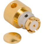 Amphenol RF-SMP-FR-C06-2 Connector RF Conn SMP 0Hz to 26.5GHz 50Ohm Solder RA Cable Mount M Gold Bag