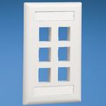 Panduit-NK6FIWY Connector Accessories Connector Accessories Faceplate Straight Acrylonitrile Butadiene Styrene Black