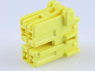 5056050403 - CP-3.3 Receptacle Housing, 3.30mm Pitch, Dual Row, Polarized, Positive Inertia Lock, 4 Circuits, Yellow