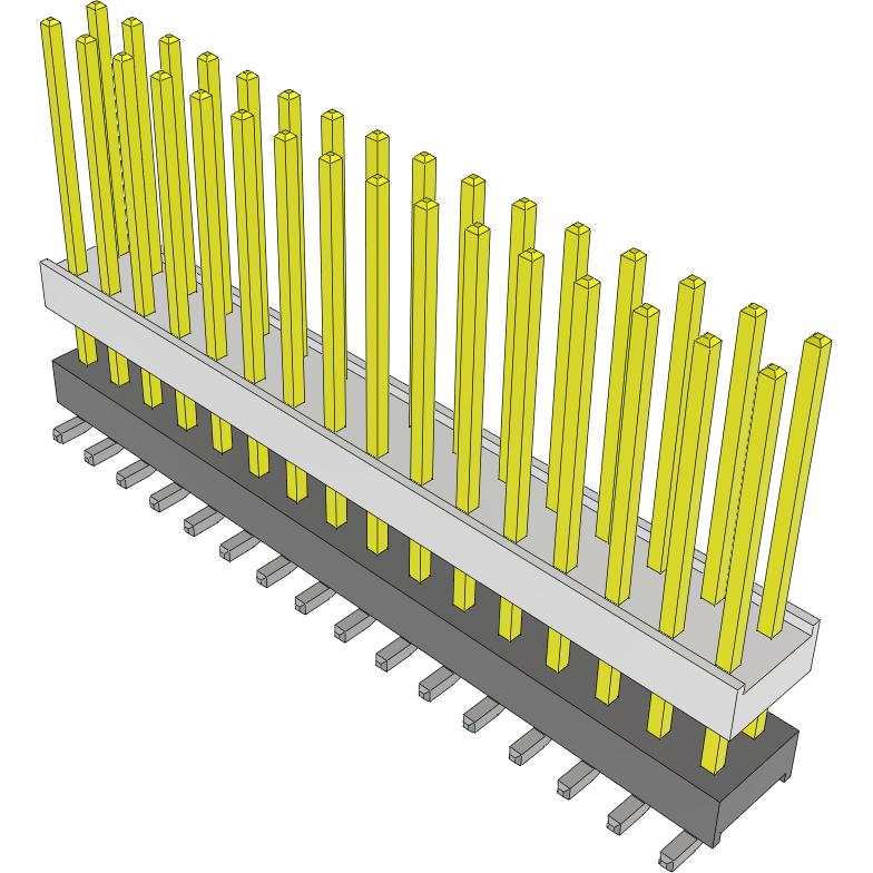 Samtec-HW-16-11-LM-D-375-SM Connector Headers and PCB Receptacles Conn Board Stacker HDR 32 POS 2.54mm Solder ST Top Entry SMD Tube