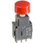 NKK Switches-AB11AB-HC Switch Push Button Switch Push Button OFF (ON) SPST Round Plunger 0.1A 28VAC 28VDC 0.4VA Momentary Bracket Mount/Through Hole PC Pins