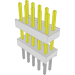 Samtec-HW-05-10-S-D-380-250 Connector Headers and PCB Receptacles Conn Board Stacker HDR 10 POS 2.54mm Solder ST Top Entry Thru-Hole Bulk