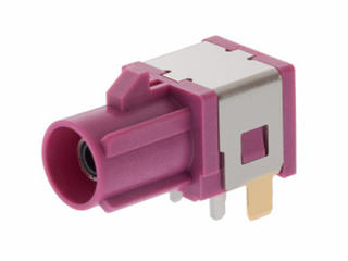 2011260008 - 50 Ohms, FAKRA Jack, Right-Angle, Through-Hole, Gold (Au) Plated Contacts, Keying Option H, Violet, Tape and Reel