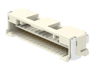 2132261570 - 1.50mm Pitch CLIK-Mate Wire-to-Board PCB Receptacle, Single Row, Surface  Mount, Right-Angle, 0.76µm Gold (Au) Plating, 15 Circuits, Natural