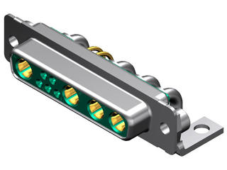 1731071239 - FCT Mixed Layout D-Sub Connector, Female, Right-Angle, PCB Through Hole, Gold Plating, Tin-plated Shell, 14.50mm Metal Bracket and #4-40 Clinch Nut, 9 Circuits Loaded (4 High Power, 5 Signal), Green Insulator 1731071239 - FCT Mixed Layout D-Sub Connector, Female, Right-Angle, PCB Through Hole, Gold Plating, Tin-plated Shell, 14.50mm Metal Bracket and #4-40 Clinch Nut, 9 Circuits Loaded (4 High Power, 5 Signal), Green Insulator