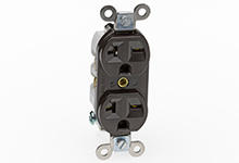 1301480092 - Safeway Duplex Spec-Grade, Extra Hard Outdoor Receptacle, 2 Pole/3 Wire,  NEMA 5-20, 125V, Black