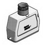 TE Connectivity-1-1102137-7 Backshells Hood 180° 5 Shell Size Silver Aluminum Die Cast Box