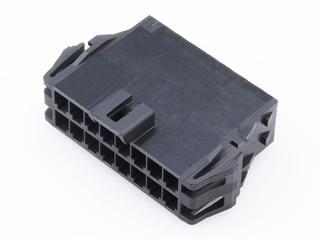2169453108 - Ultra-Fit Plug Housing, 3.50mm Pitch, Dual Row, 8 Circuits, Panel Mount,  Black, Glow-Wire Capable