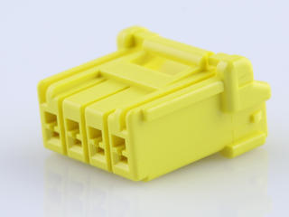 5046930403 - CP-3.3 Receptacle Housing, 3.30mm Pitch, Single Row, Polarized, Positive  Inertia Lock, 4 Circuits, Yellow