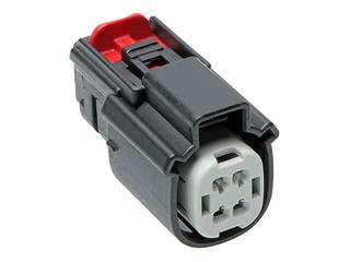 1600742007 - MX150 Mat-Sealed Female Connector Assembly, Dual Row, 4 Circuits, UL 94V-0, Keying Option B, with Connector Position Assurance, Light Gray