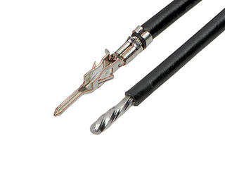 2147631222 - Pre-Crimped Lead Micro-Fit 3.0 Male-to-Pigtail, Gold (Au) Plating, 150.00mm Length, 18 AWG, Black