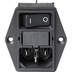 SCHURTER-DD11.0123.1111 Power Entry Modules Power Entry Module Unfiltered M 3 POS 250VAC 10A Fuse/Switch ST 1 Port