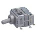 NKK Switches-G3T29AP Switch Toggle Switch Toggle ON OFF (ON) DPDT Round Lever Gull Wing 0.1A 28VAC 28VDC 0.4VA PC Mount Tray