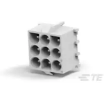 TE Connectivity-194012-1 Connector Headers and PCB Receptacles Conn Shrouded Header (4 Sides) HDR 9Power POS 6.35mm Solder ST Thru-Hole Bag