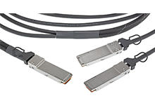 1003461056 - zQSFP+-to-2 zQSFP+ Passive Cable Assembly, 100 Gbps-to-(2) 50 Gbps, Low-smoke Zero-halogen Cable, 30 AWG, 0.5m Length