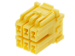 2122092043 - CP-3.3 Receptacle Housing, 3.30mm Pitch, Dual Row, Positive Lock, Glow-Wire Capable, 4 Circuits, Yellow