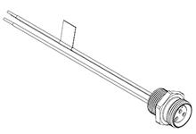 1300130579 - Mini-Change A-Size Receptacle, 6 Poles, 1/2" - 14 NPT Threads, Female (Straight) to 16 AWG Leads, 2.43m (8.0') Length 1300130579 - Mini-Change A-Size Receptacle, 6 Poles, 1/2" - 14 NPT Threads, Female (Straight) to 16 AWG Leads, 2.43m (8.0') Length