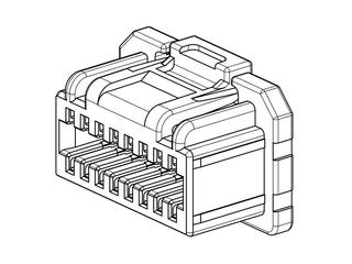 2045231601 - 1.25mm Pitch, Micro-Lock Plus Receptacle Crimp Housing, Low-Halogen, Dual Row, Positive Lock, 16 Circuits, Black