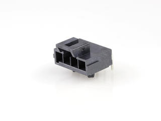 1723103204 - Ultra-Fit Right-Angle Header with Solder Nail, 3.50mm Pitch, Single Row, 4 Circuits, 0.38µm Gold (Au) Plating, Black, Glow-Wire Capable 1723103204 - Ultra-Fit Right-Angle Header with Solder Nail, 3.50mm Pitch, Single Row, 4 Circuits, 0.38µm Gold (Au) Plating, Black, Glow-Wire Capable