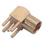 HUBER+SUHNER-85_MMCX-50-0-1/111_OE Connector RF Conn MMCX 0Hz to 6GHz 50Ohm Solder RA Thru-Hole RCP Gold Over Nickel Single