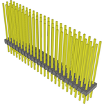 Samtec-MTSW-123-13-G-T-885 Connector Headers and PCB Receptacles Conn Unshrouded Header HDR 69 POS 2.54mm Solder ST Top Entry Thru-Hole Bulk