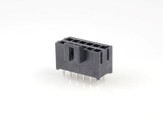1722981212 - Ultra-Fit Vertical Header, 3.50mm Pitch, Dual Row, 12 Circuits, with Kinked Pins, 0.38µm Gold (Au) Plating, Black, Glow-Wire Capable 1722981212 - Ultra-Fit Vertical Header, 3.50mm Pitch, Dual Row, 12 Circuits, with Kinked Pins, 0.38µm Gold (Au) Plating, Black, Glow-Wire Capable