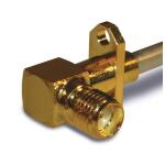 Amphenol RF-132324 Connector RF Conn SMA 0Hz to 18GHz 50Ohm Solder RA Flange Mount F Gold