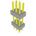 Samtec-TW-03-10-S-D-340-110 Connector Headers and PCB Receptacles Conn Board Stacker HDR 6 POS 2mm Solder ST Top Entry Thru-Hole Bulk