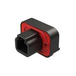 Amphenol-ATP15-2P-BM04BLK Connector Headers and PCB Receptacles Conn Shrouded Header (4 Sides) HDR 2 POS 6.7mm Solder ST Top Entry Thru-Hole