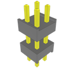 Samtec-ZW-02-08-TM-D-315-108 Connector Headers and PCB Receptacles Conn Board Stacker HDR 4 POS 2.54mm Solder ST Top Entry Thru-Hole Bulk