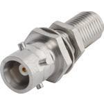 Amphenol SV Microwave-SF1187-6626 Connector RF Conn ZMA-SMA Adapter 0Hz to 12.4GHz 50Ohm ST Panel Mount F/F Gold Over Nickel Bag
