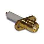 Amphenol RF-132147 Connector RF Conn SMA 0Hz to 12.4GHz 50Ohm Solder ST Flange Mount RCP Gold