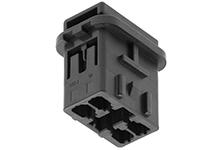 5055960401 - MUO 2.5 Wire-to-Wire Plug Housing Assembly, 2.50mm Pitch, 4 Circuits, Black