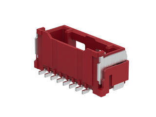 5025840872 - 1.50mm Pitch, CLIK-Mate PCB Receptacle, Single Row, Surface Mount, Vertical, Tin Plating, Positive Lock, 8 Circuits, Red