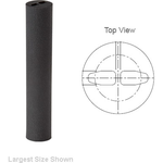 Bivar-ELM 5-990 Lighting Accessories LED Mount, Self Retaining, Vertical, 0.990in., 3 mm LED, 2 Lead, Round, Extruded PVC, Black