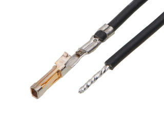 2196811114 - Pre-Crimped Lead SL Female-to-Pigtail, Tin (Sn) Plating, 300.00mm Length, 26 AWG, Black